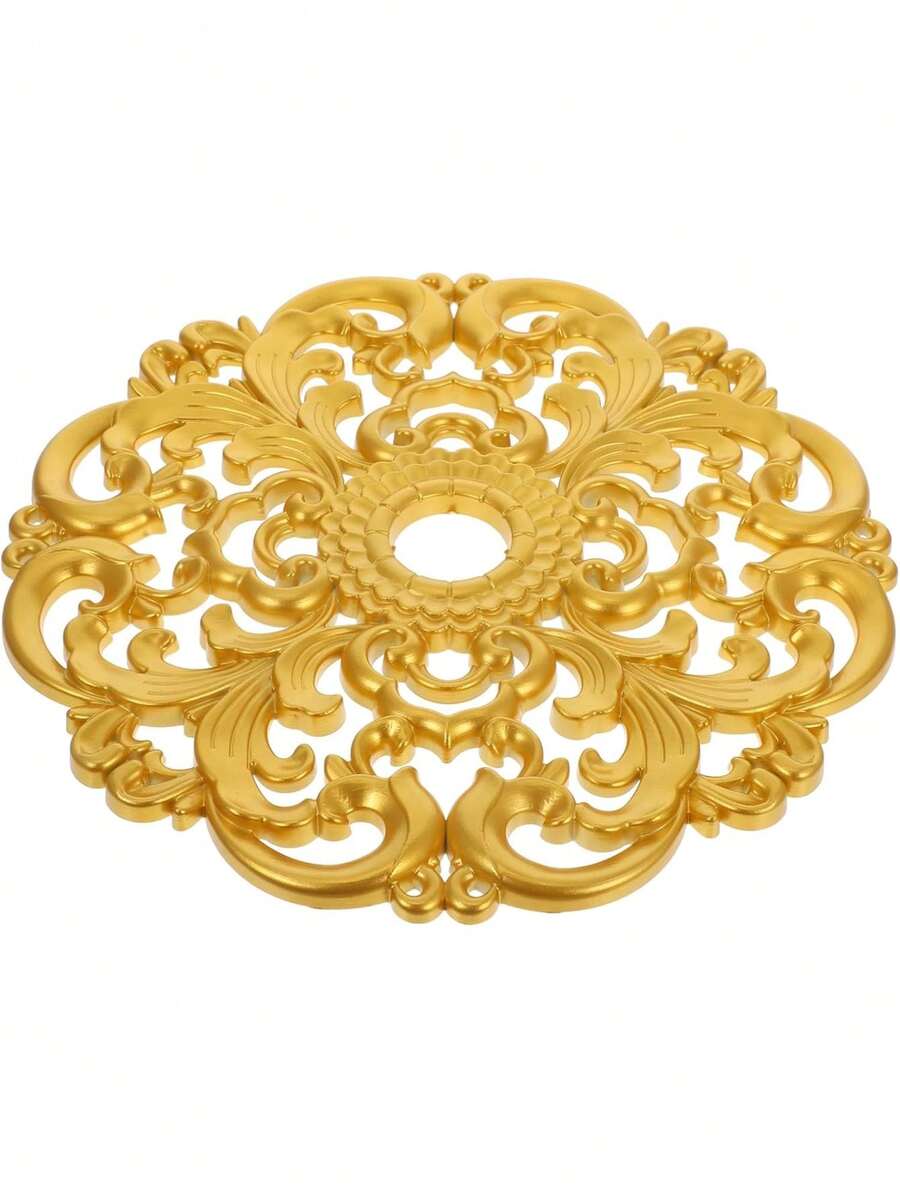 Medallón De Techo Decorativo De Resistente Para Lámparas De Techo De 12 Pulgadas Fácil De Limpiar Para Sala De Estar Y Oficina Mejorando La Decoración,41116841 - B - Ver 1