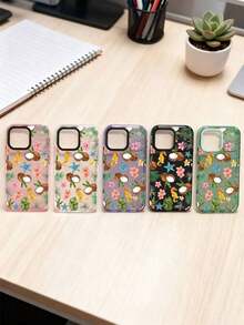 1個 デュアルカラーTPUクリアフォンケース シーホースココナッツトロピカルフローラルサマースタイル クリア、スリム、iPhone17プロマックス、iPhone16プロマックス、iPhone15/14/13/12/X/PLUS/PRO/PROMAXと互換性あり、ホリデーギフト - 明るいパウダー - チェックする 8