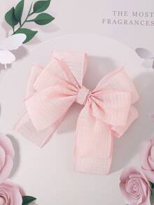 Girls Bow Decor Hair Clip - Pink - View 4