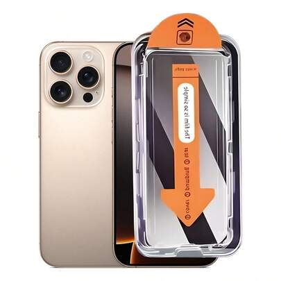 1pce Privacy Screen Protector With Auto-Installation Kit, Compatible With IPhone 17/17 Pro/17 Pro Max/17 Air/15 Pro Max/15 Pro/15 Plus/15/14 Pro Max/14 Pro/14 Plus/14/13 Pro Max/13 Pro/13/12 Pro Max/12 Pro/12/11 Pro Max/11 Pro/11/XS Max/XS/XR/X, 9H Tempered Glass, Anti-Scratch, Anti-Fingerprint, Compatible With Phone Cases, Full Coverage For Dynamic Island