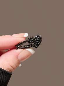 5个优雅休闲锌合金闪亮迷你刘海夹，水钻蝴蝶结侧鸭嘴夹，时尚水晶发夹，适合所有季节 - 彩色 - 查看 5