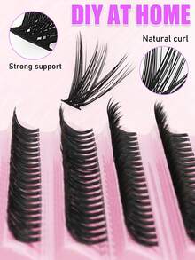 Charming Eye Makeup Accessories | DIY Eyelash Extension | [DIY: Freely Match Various Makeup Styles] 30181209 Doll Eyelashes 1x1 False Eyelashes Eyelash Tips Eyelash Extension Eyelash Cluster Eyelash Extension False Eyelash Set Partial False Eyelashes Individual Lashes Natural Curly Beginner Friendly Long-Lasting Non-Drooping Atmospheric | Suitable For Daily Use, Dates, Parties, Holidays And Various Occasions - C - View 2