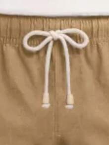 Mauricinho Summer Shorts, Regular Fit, Drawstring, Pocket, Linen - Khaki - View 2