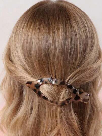 Cross-Border Set ABS Matte Seamless Claw Clips, Minimalist Nape Leopard Shark Duck Bill Hair Clips Hair Accessories