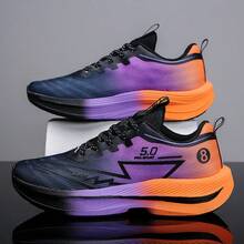 Men's Ombre Thick Sole Breathable Running Shoes For Summer - Night - View 2