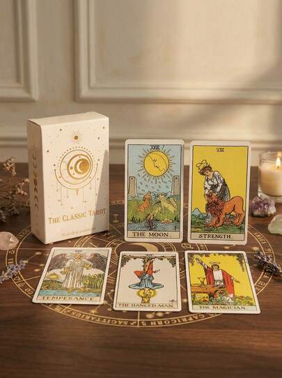 1PC Board Game Cards : 78 Classic Divination Cards With Beginner's Guide, Portable Divination Games, Divination Cards, Game Gifts ,Aphrodite Tarot,Taro Russian,Divination Board,Tarot Cards With Meaning,Zelda,Tarot Accessories,Tarot,Tarot Cards,Board Games,Mini Tarot Cards,Board Game Accessories,Game Board