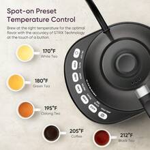 COSORI Electric Gooseneck Kettle with 5 Variable Presets Pour Over Coffee Kettle and Tea Kettle 100% Stainless Steel Inner Lid and Bottom 1200 Watt Quick Heating 2-year 0.8L Matte Black - Clásico - Ver 2