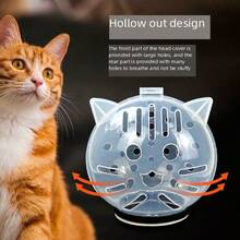 Cat Space Capsule Hood, Anti-Bite And Anti-Scratch Tool, Makes Bathing And Nail Trimming Easy, Specially Designed For Giving Injections And Medication To Pet Cats - Clear - View 2