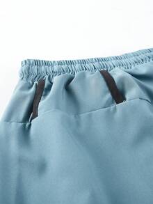 1条新款男士七分健身跑步短裤，内置衬里，男友风，速干，适合春夏运动和通勤。 - 霧霾藍 - 查看 5