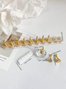 3D立体磁性美甲练习展示架套装:1个底座+10个手指支架,采用木纹弧形矩形设计,适用于美甲DIY、美甲沙龙练习、美甲摄影道具 - 彩色 - 查看 7