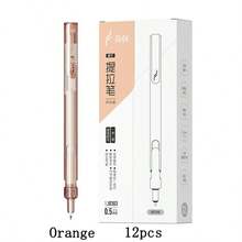 12 pièces/boîte Stylos à bille rétractables créatifs, 6 couleurs, pointe double 0,5 mm ST, séchage rapide, imperméable, écriture fluide, silencieux, convient pour les cadeaux, les études, le bureau, les examens, la rentrée scolaire et plus encore - boîte de 12 pièces - Voir 12