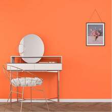 1 Roll Matte Finish Orange Wallpaper, High-End Wardrobe Sticker, Self-Adhesive, Waterproof, Mildew-Resistant Cabinet/Desk Surface Renovation, Removable Wall Decal, 15.7inX39.3/118.1/196.8in - J-Orange - View 5
