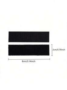 10/20/40/60pcs Self-Adhesive Hook And Loop Straps, Sticky Fastening Tape, Heavy Duty Fixing Strips For Home & Office, No Drilling Or Screws Needed - Black - View 2