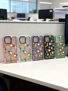 1個 デュアルカラーTPUクリアフォンケース シーホースココナッツトロピカルフローラルサマースタイル クリア、スリム、iPhone17プロマックス、iPhone16プロマックス、iPhone15/14/13/12/X/PLUS/PRO/PROMAXと互換性あり、ホリデーギフト - 明るいパウダー - チェックする 7