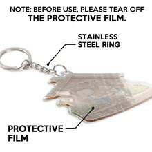 定制情侣钥匙扣 - 个性化礼物，可印制姓名、日期和背景 - As Shown 4 - 查看 8