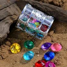 5/6/12/18pcs Diving Gems Pool Toys Diamond Gems With Pirate Treasure Chest, Acrylic Gems Summer Underwater Swimming Pool Party Favors - Multicolor - View 8