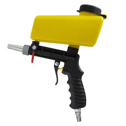 Pistola de Jateamento de Areia Gravidade 130 psi 600ml Ferramenta Pneumática Portátil e Ajustável Para Limpeza Metal