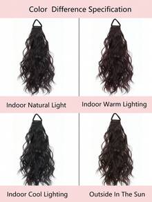 Synthetic Wigs Ponytail Extension Heat-Resistant Fiber Natural-Looking Layered Ponytails Natural Water Ripple Elastic Band Suitable For Women's Daily Wear And Gatherings ,Rubber Bands ,Scrunchies ,Hair Rope ,Elastic Hair Tie - Multicolor - View 6