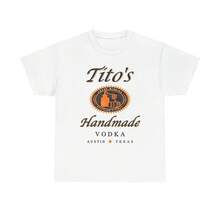 O's Vodka Graphic T Shirt Vintage Austin Texas Uni Heavy Cotton Suitable For Year-Round Wear, 220g Pure Cotton Single-Sided Printed Crew Neck Short-Sleeve T-Shirt, Women's Fun Printed Top - 顏色1 - 查看 1