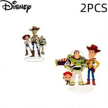 Disney 迪士尼亚克力展示套装 - 巴斯光年和翠丝收藏展示摆件，透明水晶设计，是送给孩子和成人的完美礼物，也适合家居和办公桌装饰。 - 彩色 - 查看 2