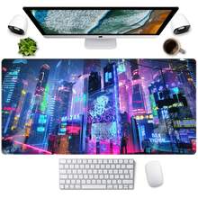 1pc Japanese Style Desk Mat, Soft Pink Sakura Pattern Mouse Pad, Extra Large Size Gaming & Anime Mouse Pad, XXL Size, Lovely Floral Design, Suitable For Women Office Desk Decor, Computer & Laptop Keyboard Pad. This Is The Perfect Gift For Valentine's Day For Boyfriends And Girlfriends. - Mouse Pad - View 2