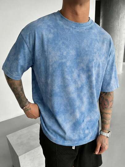 Simple Studio | Men's Vintage Minimalist Solid Color Washed Short Sleeve T-Shirt | Suitable For Summer Wear | Comfortable & Breathable | Leading Fashion