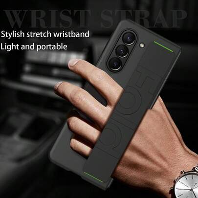 Keychain,Lanyard Compatible With Samsung ZFold2 ZFold3 ZFold4 ZFold5 ZFold6 ZFold7, Phone Case With Minimalist Retractable Wrist Strap Design, Unisex Hard PC Protective Cover, Multiple Colors Available, Fashionable & Versatile