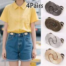 2/4/6件装可拆卸扣式束腰带，可调节腰部夹扣，适用于牛仔裤，塑身腰带 - 多色 - 查看 16