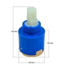 Ceramic Cartridge Replacement 40mm For Standard Single Lever Mixer Alfa Matte Blue - Blue - View 2