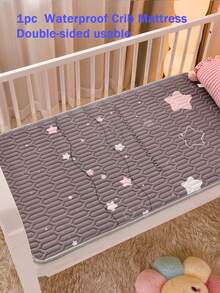 1件双面防水床垫，卡通动物印花，可折叠，适用于婴儿床/游戏区/沙发/宠物/女性/老人护理 - 彩色 - 查看 30