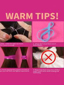 Set de 1003 piezas de ligas de pelo elásticas de colores aleatorios, set de 28 colores de mini bandas de pelo suaves, accesorios de pelo adecuados para niñas, bebés, niños, niños pequeños - Multicolor - Ver 8