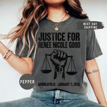 ® Justice For Renee Nicole Good Shirt, Minneapolis Protest Shirt, Legal Observer Po - màu đen - Xem 1