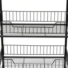 SENDERPICK 4 Tier Retail Display Rack Stand, Snack Candy Display Organizer, Snack Rack, Basket Stand Cart - Black - View 8