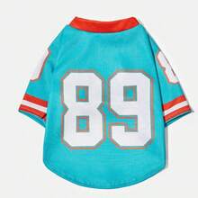 1pc Pet Cat Dog 89 Number Print T-Shirt, Suitable For Dogs And Cats, Comfortable Breathable Pet Clothing - Multicolor - View 5