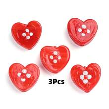 3 قطع من الخرز الزجاجي بشكل قلب، زهرة مزينة بالألوان والزيت المتساقط، مناسبة كهدايا عيد ميلاد يدوية، سلاسل مفاتيح، تعليقات للهاتف، إكسسوارات الحقائب، أعمال يدوية إبداعية، هواة الحرف اليدوية - متعدد الألوان - مشاهدة 6