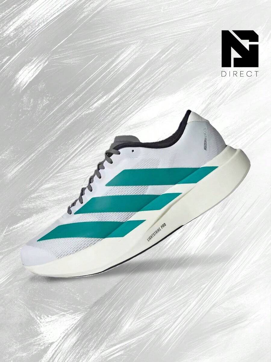 Adidas Adizero Evo SL White Pure Teal– Men's Lifestyle Sneakers – Shoes For Man -Vintage-Spring & Summer-Inspired Running Shoes, Shock-Absorbing Comfort, Gym To Streetwear Casual Wear-Easter Gift–JS4487 - Cloud White/Pure Teal/Grey Four - 查看 1