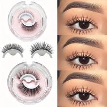 Self-Adhesive False Eyelashes, Convenient With Built-In Glue Strips, Suitable For Beginners - Multicolor - View 5