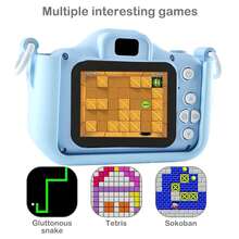 YAIUZGOO 1080P High Definition 2-Inch Screen Digital Camera, Includes Protective Case, SD Card Reader, Cute Gift For Birthday, New Year, Valentine's Day, 150mAh - Baby Blue - View 6