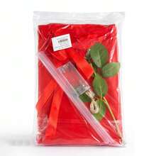 Globo Transparente con Rosa y Adorno de Luz LED - 1PC - Ver 3