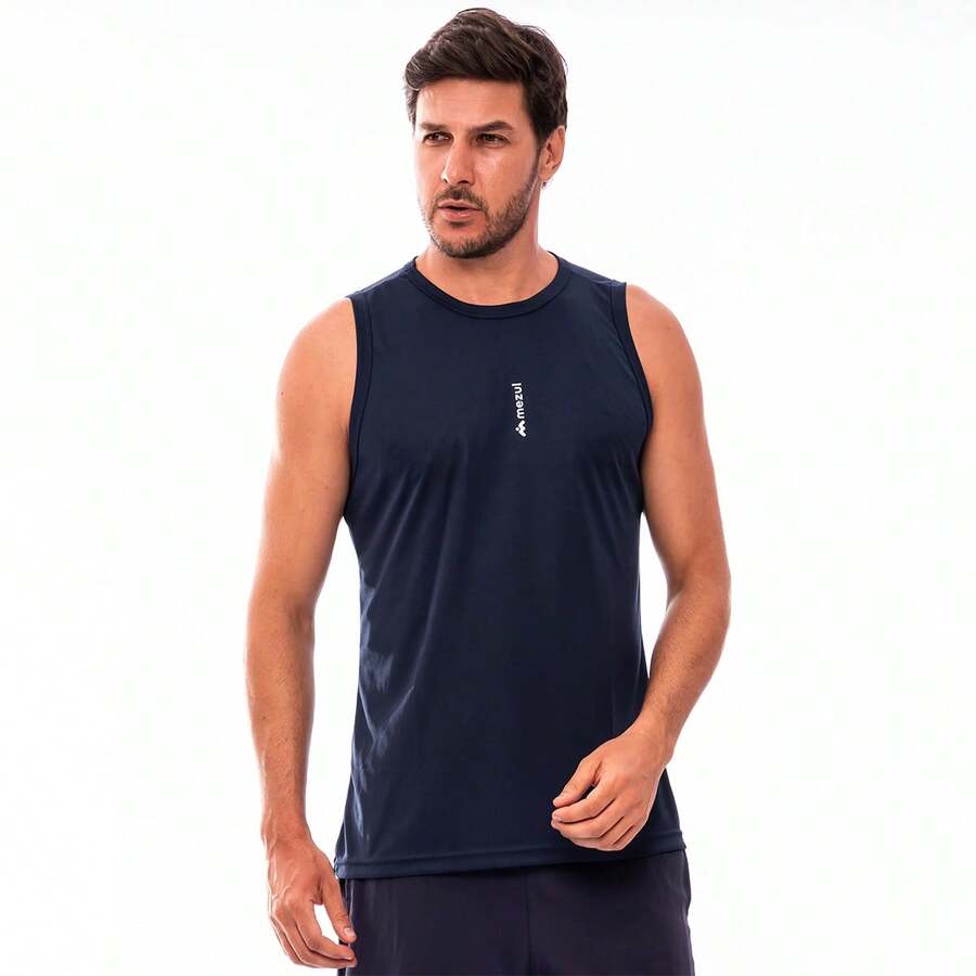Regata Dryfit Masculina 5 Cores Academia Treino - Azul Marinho - Visão 1