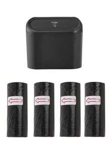 Kosz na śmieci do samochodu z pokrywą, szczelna konstrukcja, możliwość przechowywania chusteczek, obierków i innych śmieci, wielofunkcyjny kosz na śmieci do samochodu, łatwy do czyszczenia i demontażu, odpowiedni na przednie i tylne siedzenia, do biura i domu, odpowiedni zarówno dla mężczyzn, jak i kobiet, idealny wybór do organizacji samochodu i doskonały dodatek do wnętrza. - Czarne - Zobacz 13