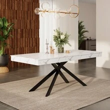 Dining Tables - White + MDF - View 1
