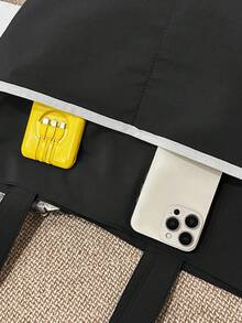 Túi đeo vai thời trang tối giản dành cho sinh viên, túi cầu lông đa năng dung tích lớn. - Hình vuông - Xem 6