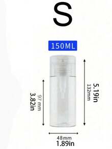 Reusable Transparent Pump Bottle, Refillable Dispenser Bottle For Cosmetics, Acetone, Travel Accessories, Dorm & Bathroom Essentials, Beach & Summer Travel, Back To School Supplies - Multicolor - View 13