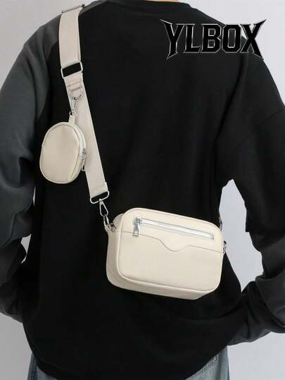 2件装男士迷你刺绣钥匙扣包