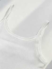 两件装女士纯棉针织无袖吊带背心，春夏休闲日常穿着 - 彩色 - 查看 3