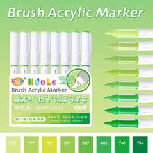 8支/24支装多色丙烯颜料马克笔，创意软头水彩笔，绘画必备，时尚马克笔套装，适用于涂鸦和不同材质绘画，返校季学校美术用品 - 直液式丙烯馬克筆 - 查看 23