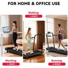 C1 2-In-1 Foldable Treadmill For Walking And Running With Side Handrails, 1–8 Km/H, 5% Manual Incline, LCD Display, Compact Home Treadmill - Phích cắm loại F của EU (220-240V) - Xem 4
