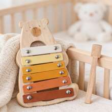 Cute Bear Xylophone Toy, Baby Auditory Stimulation Musical Enlightenment Five-Tone Xylophone Educational Toy, Trains Baby's Hand-Eye Coordination And Concentration, Christmas/Birthday Gift - Multicolor - View 7