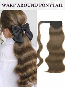 18 Inch Curly Synthetic Ponytail Hair Extensions, Heat Resistant Fluffy Clip-In Hair Piece, Suitable For Adults, Women, Girls, For Party, Daily Wear - Multicolor - View 14